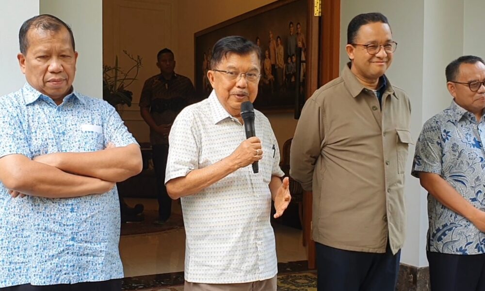 Anies Baswedan dan Cak Imin Sambangi Kediaman Jusuf Kalla