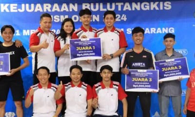 Tim Kelurahan Sampangan Raih Juara di Kejuaraan Bulu Tangkis Antarkelurahan 2024