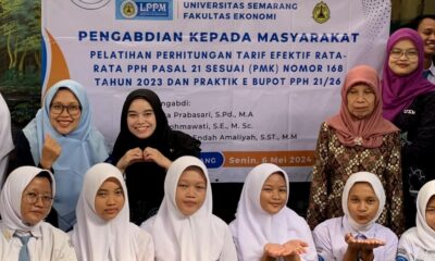 Kerjasama SMK Palebon Semarang dan Tim Pengabdian FE USM: Pelatihan Perhitungan Tarif PPh Pasal 21/26