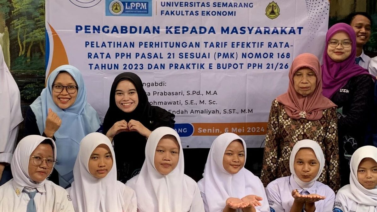Kerjasama SMK Palebon Semarang dan Tim Pengabdian FE USM: Pelatihan Perhitungan Tarif PPh Pasal 21/26