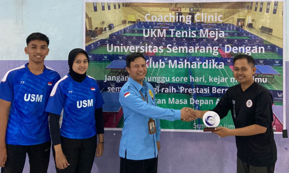Universitas Semarang Gelar Coaching Clinic Tenis Meja di Klub Mahardika