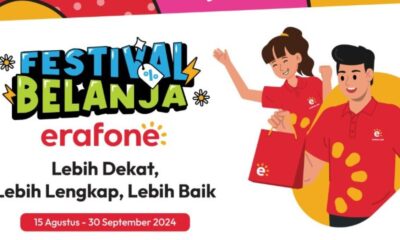 **Festival Belanja Erafone 2024: Promo Spektakuler untuk Pecinta Gadget** Festival Belanja Erafone 2024 menawarkan berbagai promo menarik bagi para pecinta gadget di seluruh Indonesia. Dimulai dari 15 Agustus hingga 30 September, konsumen dapat menikmati cashback hingga Rp 5,4 juta. Tak hanya itu, terdapat juga diskon tambahan untuk cicilan dan program eksklusif seperti Erafone Roadshop, serta game interaktif dengan hadiah menarik. Erafone, bagian dari Erajaya Digital, berkomitmen memberikan pengalaman berbelanja terbaik melalui lebih dari 1.200 toko di seluruh Indonesia dan platform daring erafone.com. Ini memudahkan pelanggan untuk mengakses promo tanpa harus keluar rumah. Erafone Roadshop menjadi salah satu daya tarik utama, dengan mobil-mobil Erafone yang berkeliling di delapan kota besar, termasuk Jakarta, Medan, Bogor, Yogyakarta, dan Surabaya. Kampanye "Erafone Lebih Dekat" juga memeriahkan festival ini melalui social experiment di beberapa kota dengan hadiah menarik. Selain itu, game interaktif “Cari Kata” menambah keseruan festival ini, di mana pelanggan yang berhasil mengumpulkan poin terbanyak akan mendapatkan hadiah spesial. Jangan lewatkan kesempatan untuk mendapatkan gadget impian dengan berbagai penawaran menarik di Festival Belanja Erafone 2024