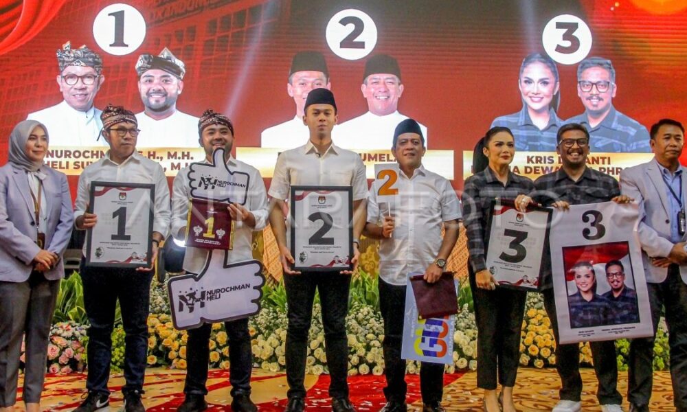 KPU Kota Batu Tetapkan Nomor Urut Tiga Pasangan Calon Wali Kota