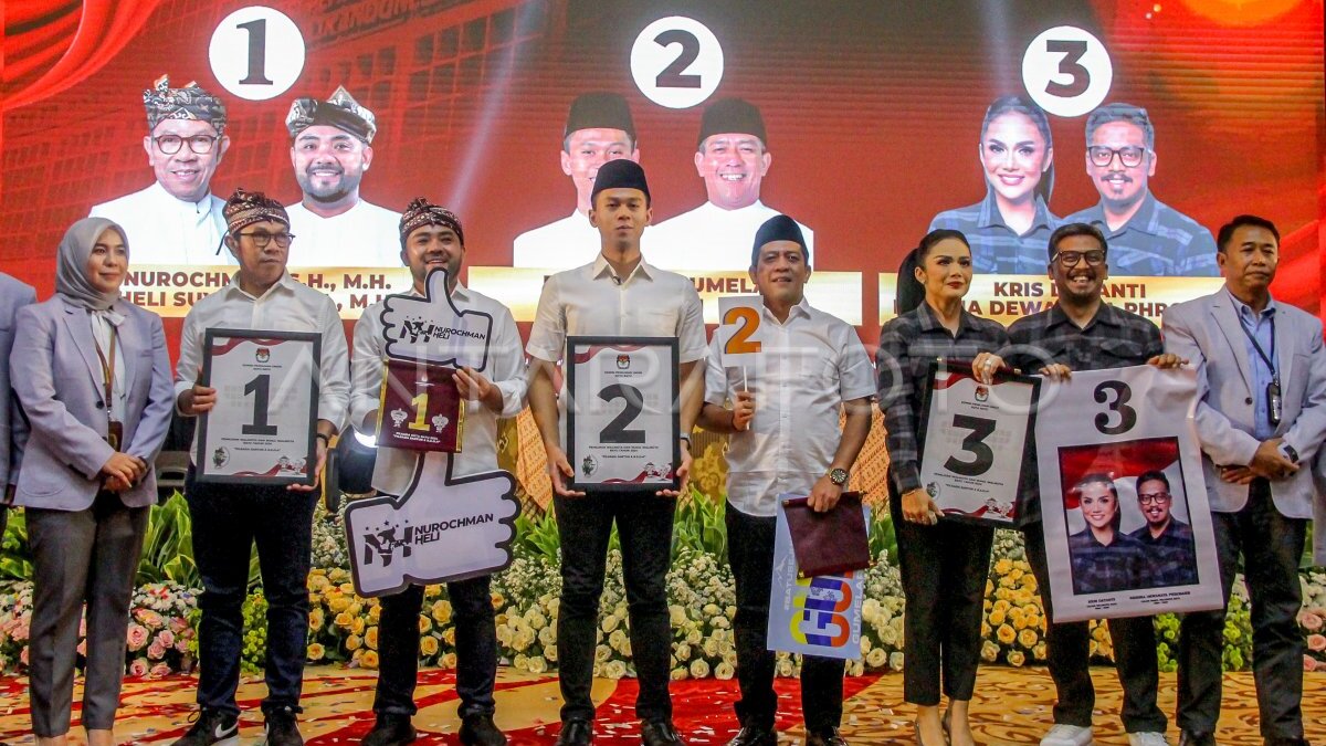 KPU Kota Batu Tetapkan Nomor Urut Tiga Pasangan Calon Wali Kota