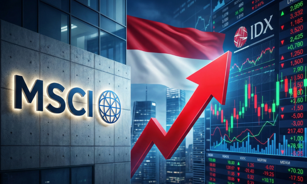 Grafik pergerakan saham IHSG akibat sentimen MSCI