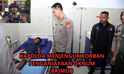 foto kapolda menjenguk bocah penganiayaan brimob