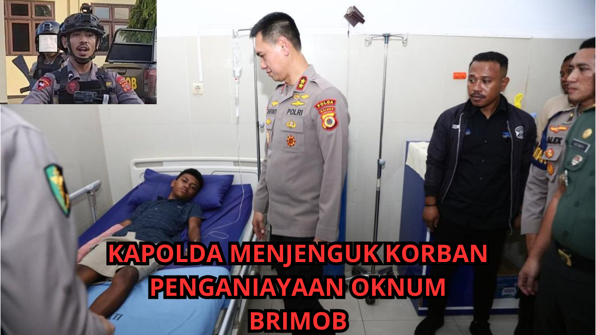 foto kapolda menjenguk bocah penganiayaan brimob