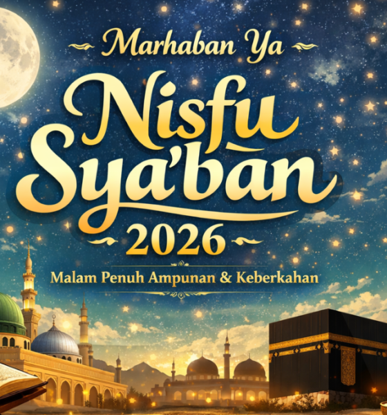 ilustrasi gambar nisfu syaban 2026