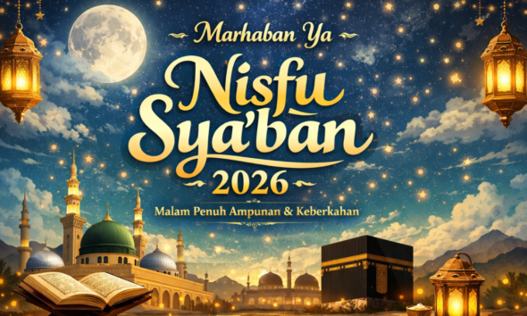 ilustrasi gambar nisfu syaban 2026