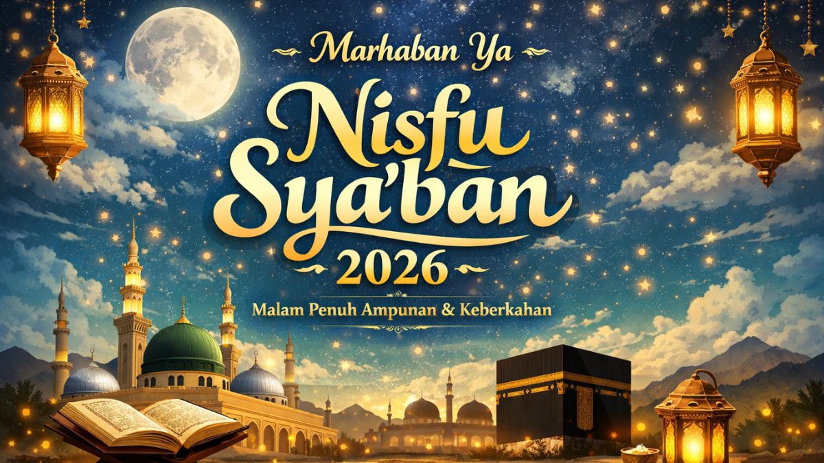 ilustrasi gambar nisfu syaban 2026
