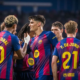 foto barca yang sedang selebrasi