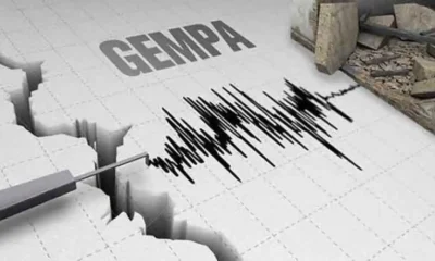 Ilustrasi gempa bumi magnitudo