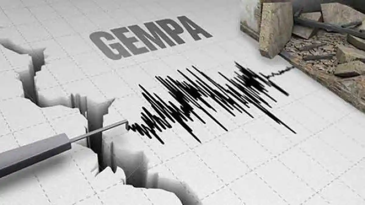 Ilustrasi gempa bumi magnitudo