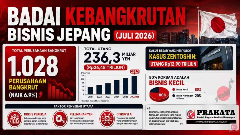 Krisis Parah! Lebih dari 1.000 Perusahaan Jepang Bangkrut Tumpuk Utang Triliunan 52 perusahaan jepang bangkrut