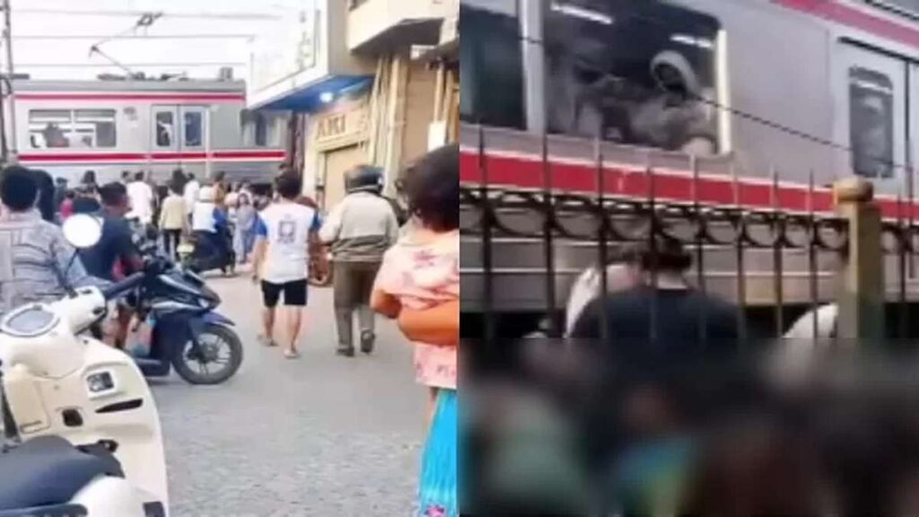 Mobil Tertemper KRL di Karet Jakpus, KAI Pastikan Tidak Ada Korban Jiwa 54 Kereta api melintas dekat permukiman padat penduduk dengan warga yang menyaksikan dari dekat