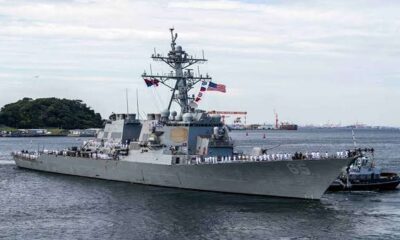 Kapal perang USS Benfold Tentara Angkatan Laut AS Mogok di Lautan China