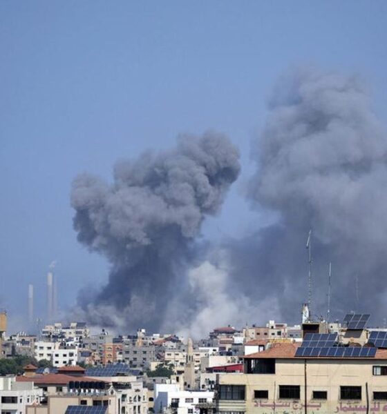potret bom bom israel hantam gedung di gaza 2 169