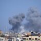 potret bom bom israel hantam gedung di gaza 2 169