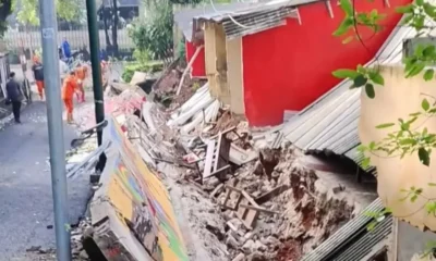 tembok sekolah roboh