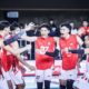 Timnas Voli Skuad Indonesia, Tim voli putra Indonesia merayakan kemenangan di lapangan dengan jersey merah putih
