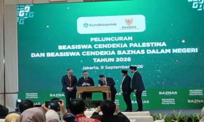 Penandatanganan kerja sama Beasiswa Cendekia Palestina dan Beasiswa Cendekia Baznas Dalam Negeri Tahun 2026