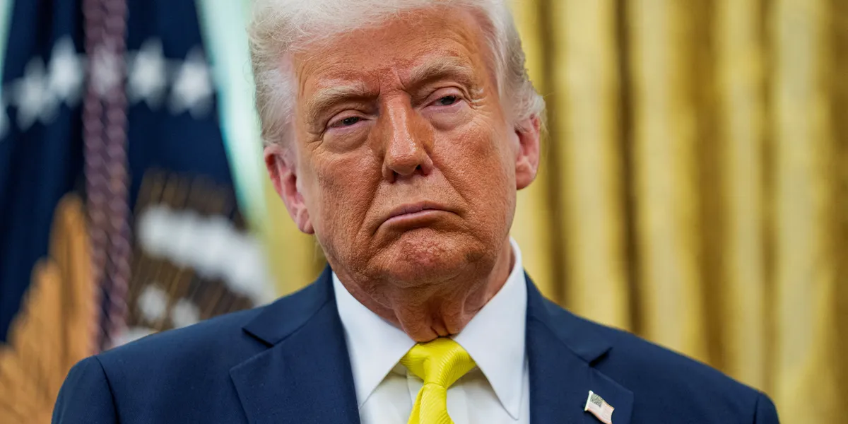 u s president donald trump listens to remarks during a swearing in ceremony for administrator of the centers for medicare and m